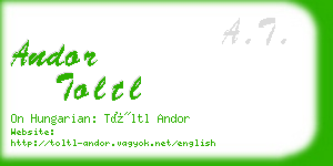 andor toltl business card